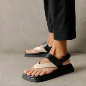 Alohas Decade Square Toe Thong Strap Sandals Shoes Size 42